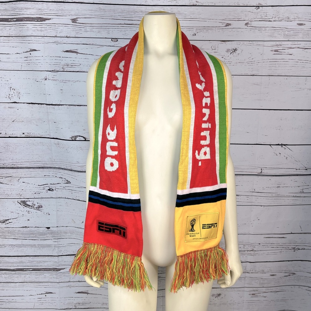 *Rare* ESPN FIFA World Cup 2014 Brasil One Game Changes Eveything Scarf Colorful
